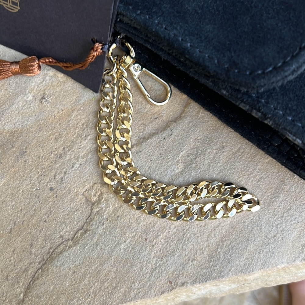 House Of Harlow 1960 Leather and Suede Alligator Clutch Crossbody - Picture 6 of 16